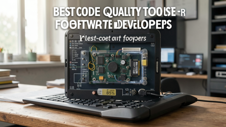 Professional editorial photo showcasing tools for software developers' code quality.