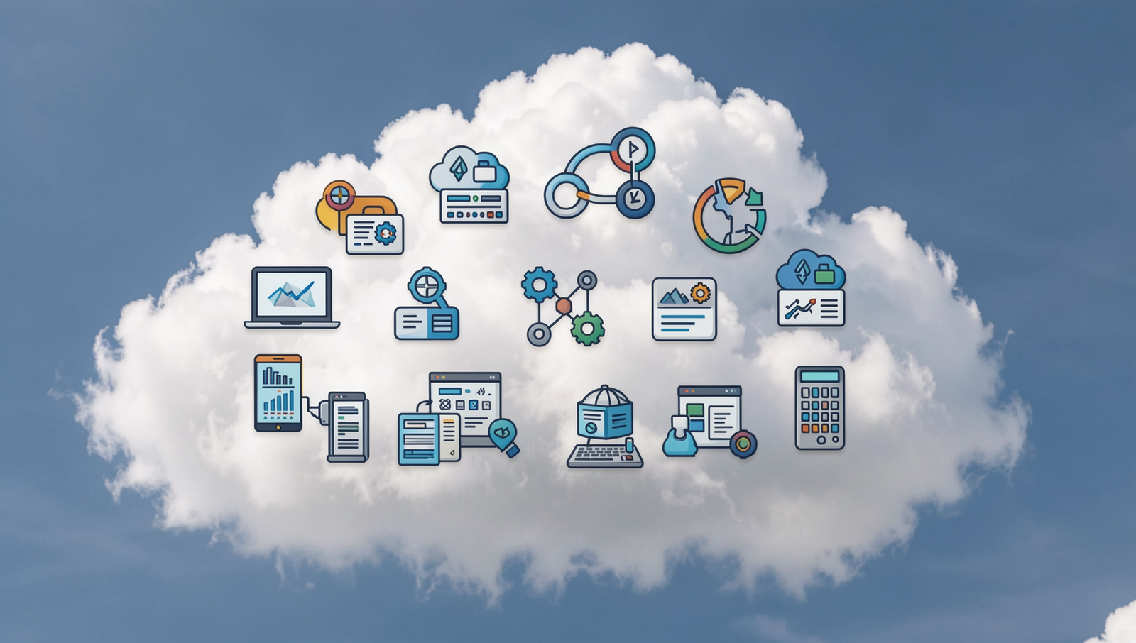 Cloud with icons representing various API testing tools for developers.