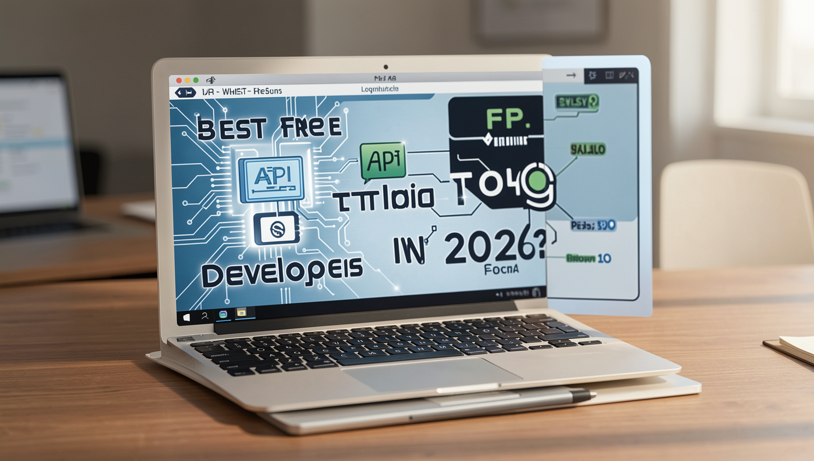 Diagram showcasing top free API testing tools for developers in 2026.