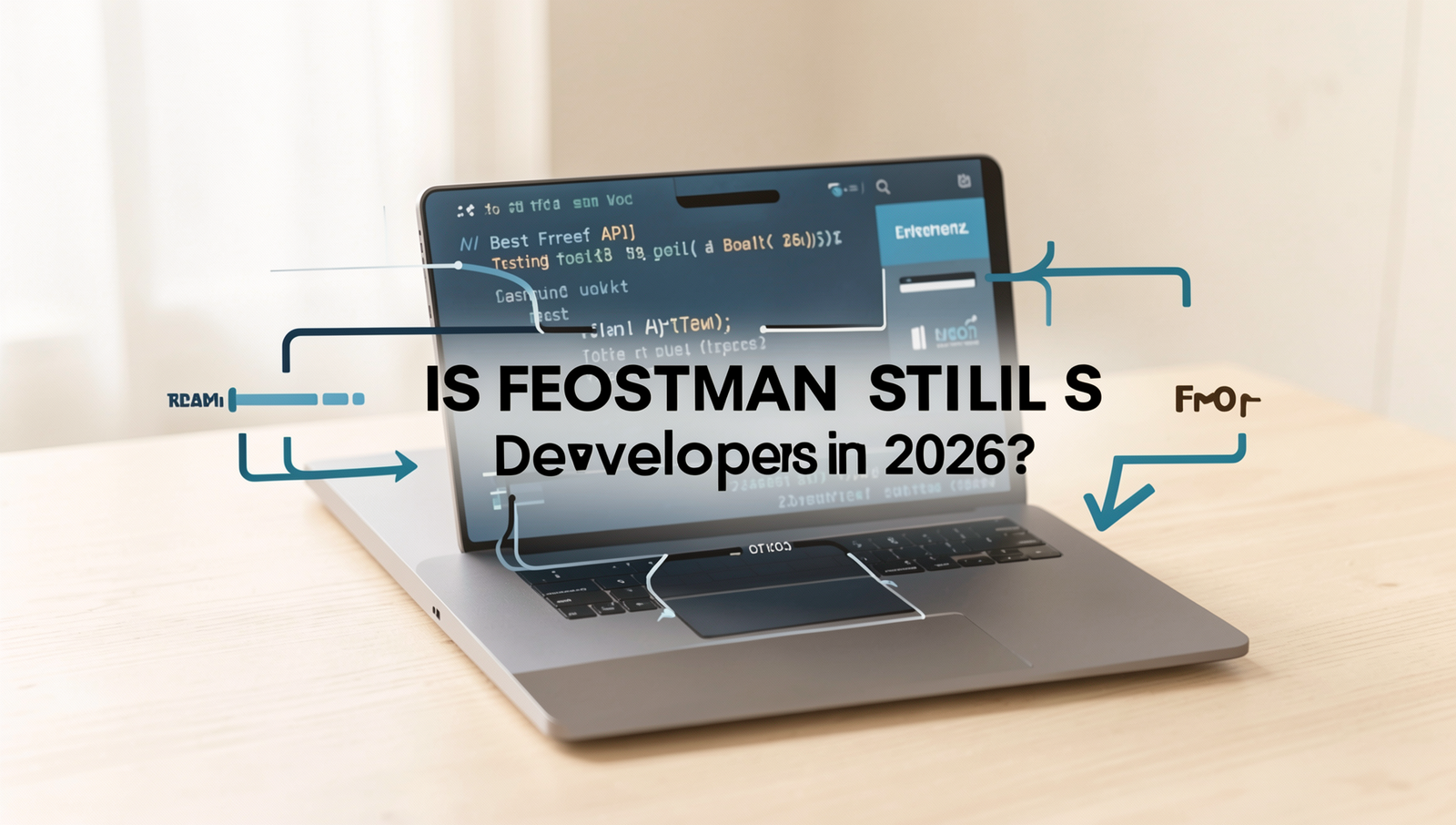 Infographic comparing free API testing tools in 2026, including Postman.