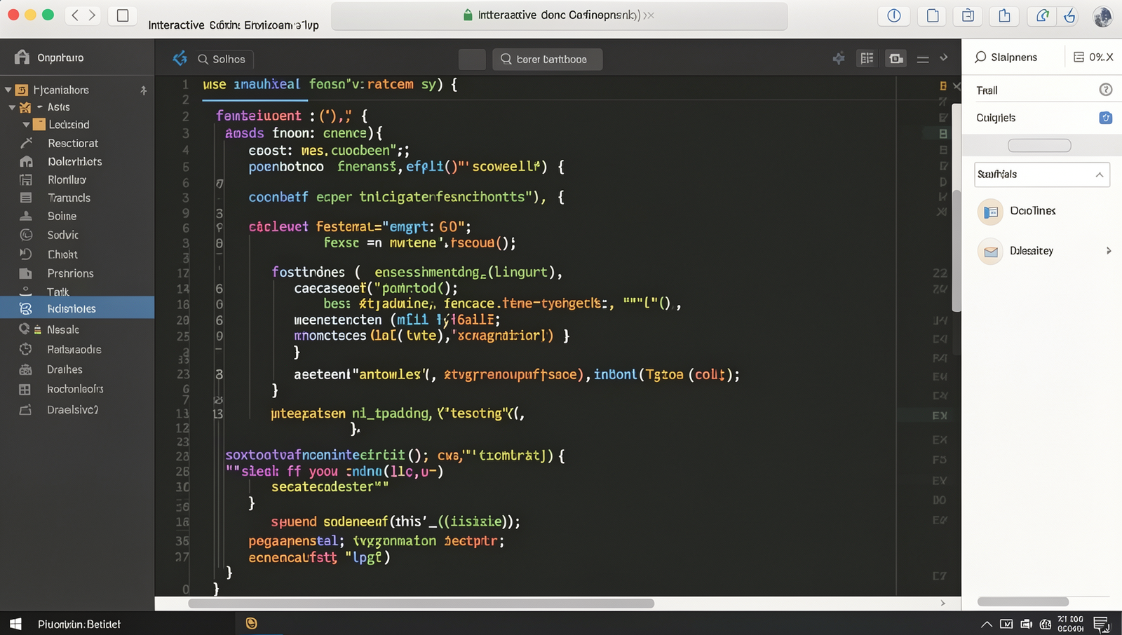 Screenshot of an interactive coding environment showcasing programming tools.