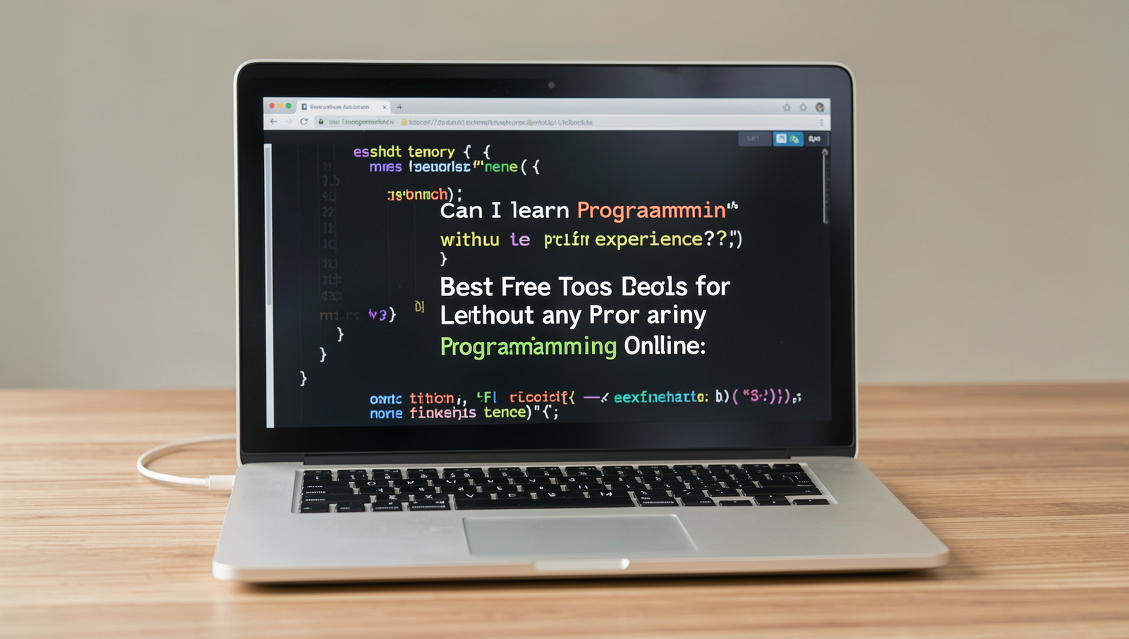 Diagram illustrating free tools for beginners to learn programming online.