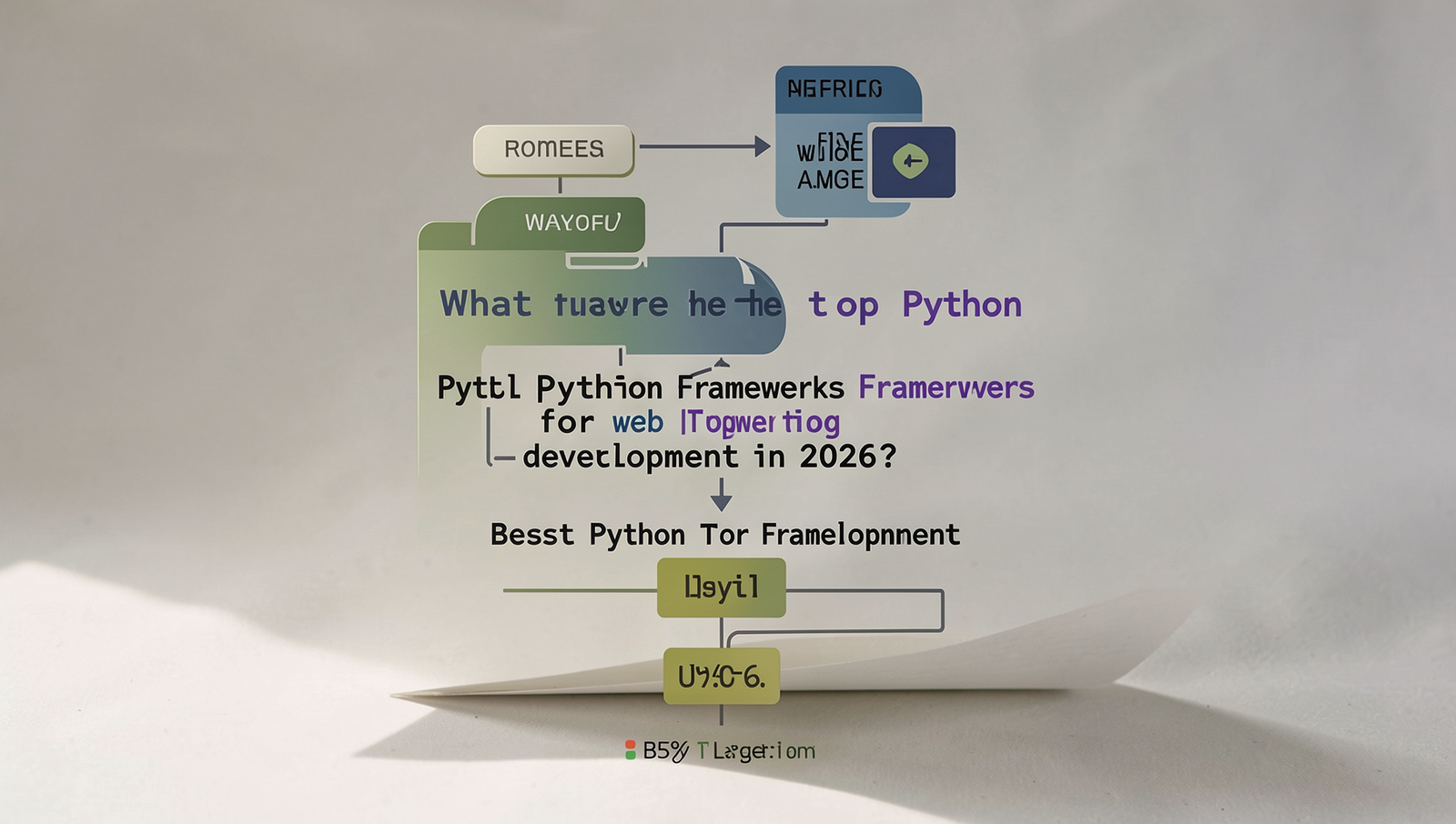 Diagram showcasing top Python frameworks for web development in 2026.