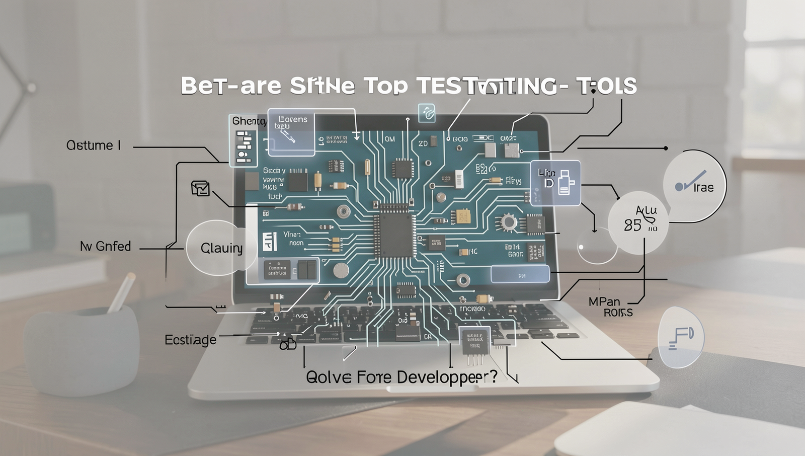Diagram showcasing top software testing tools for developers with clear visuals.