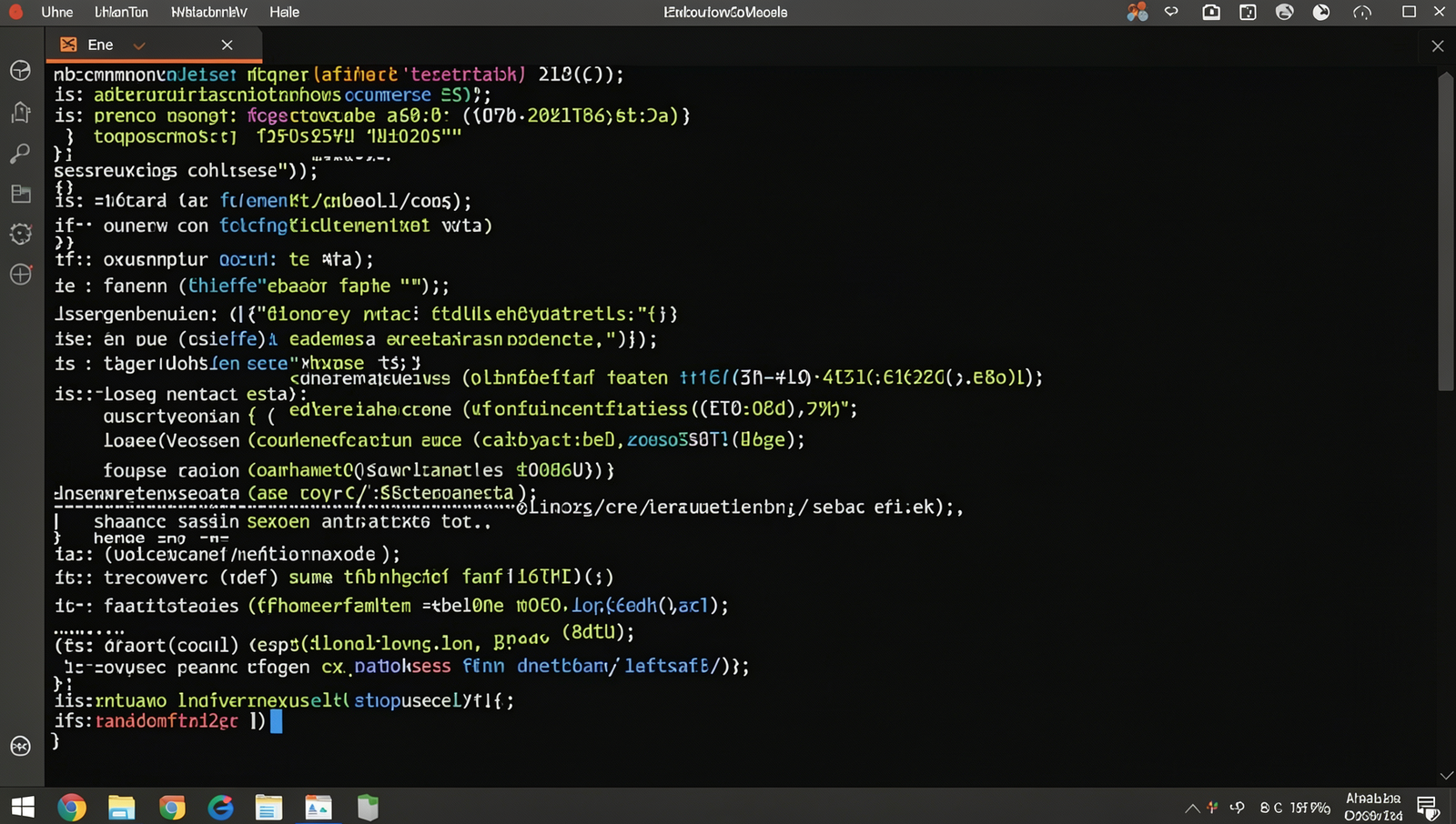 Photorealistic image of a .env file displayed on a Linux desktop terminal.