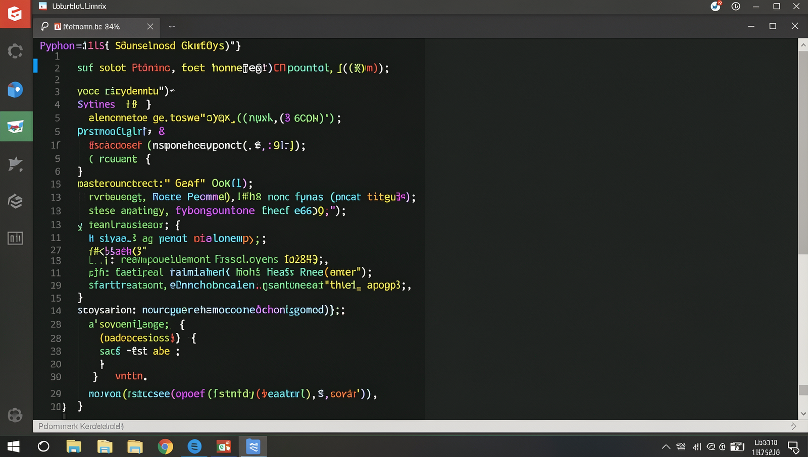 Screenshot of Python installation in a Linux code editor with terminal interface.