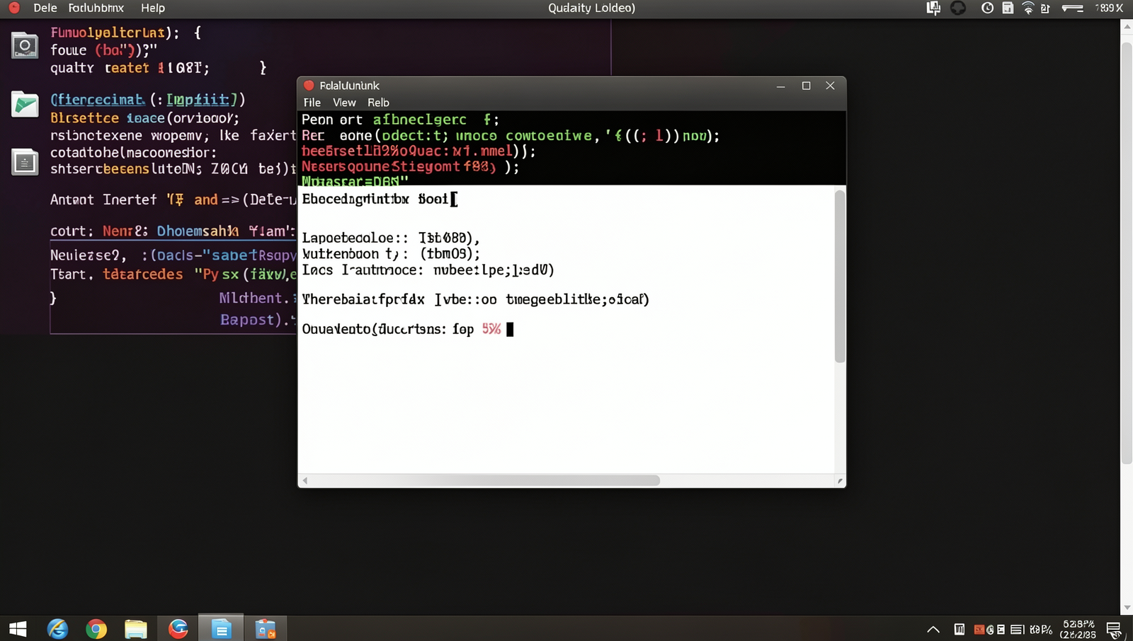 Photorealistic Tkinter window displayed on a Linux desktop environment.