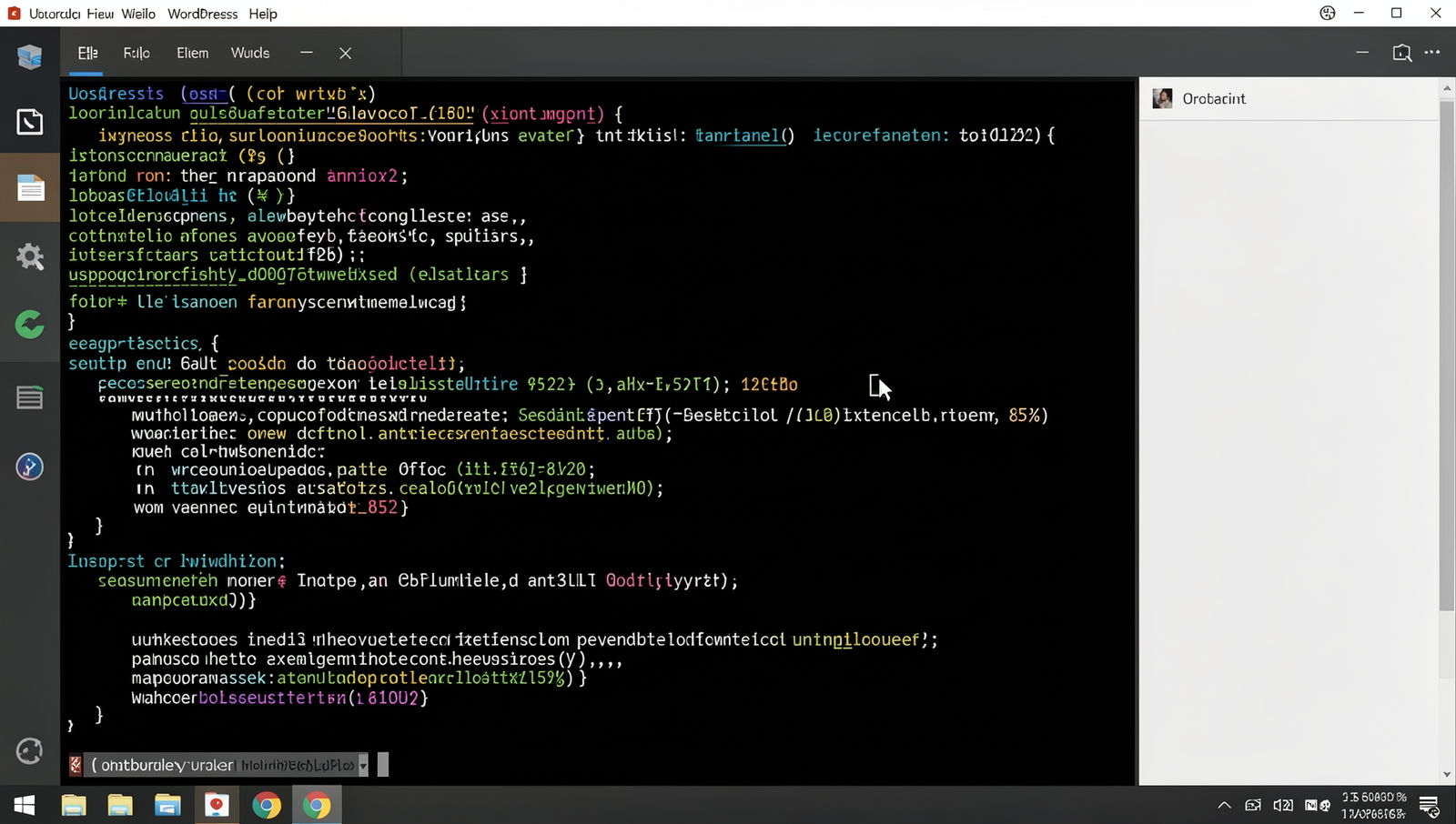 Screenshot of the WordPress installation process on a Linux desktop environment.