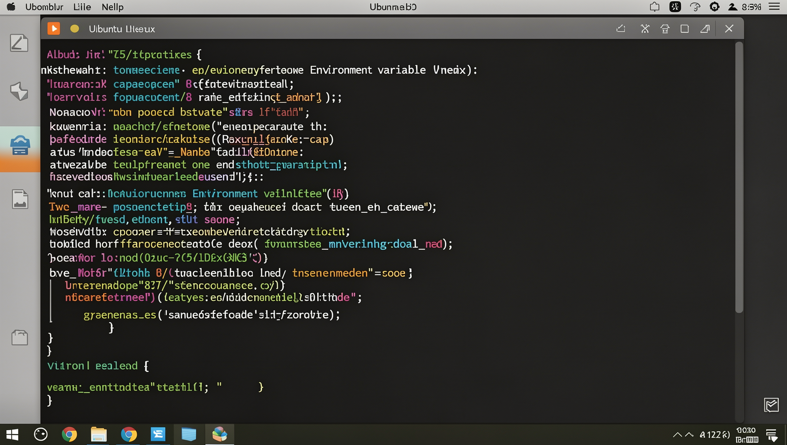 Detailed diagram of Linux environment variable setup on a computer screen.