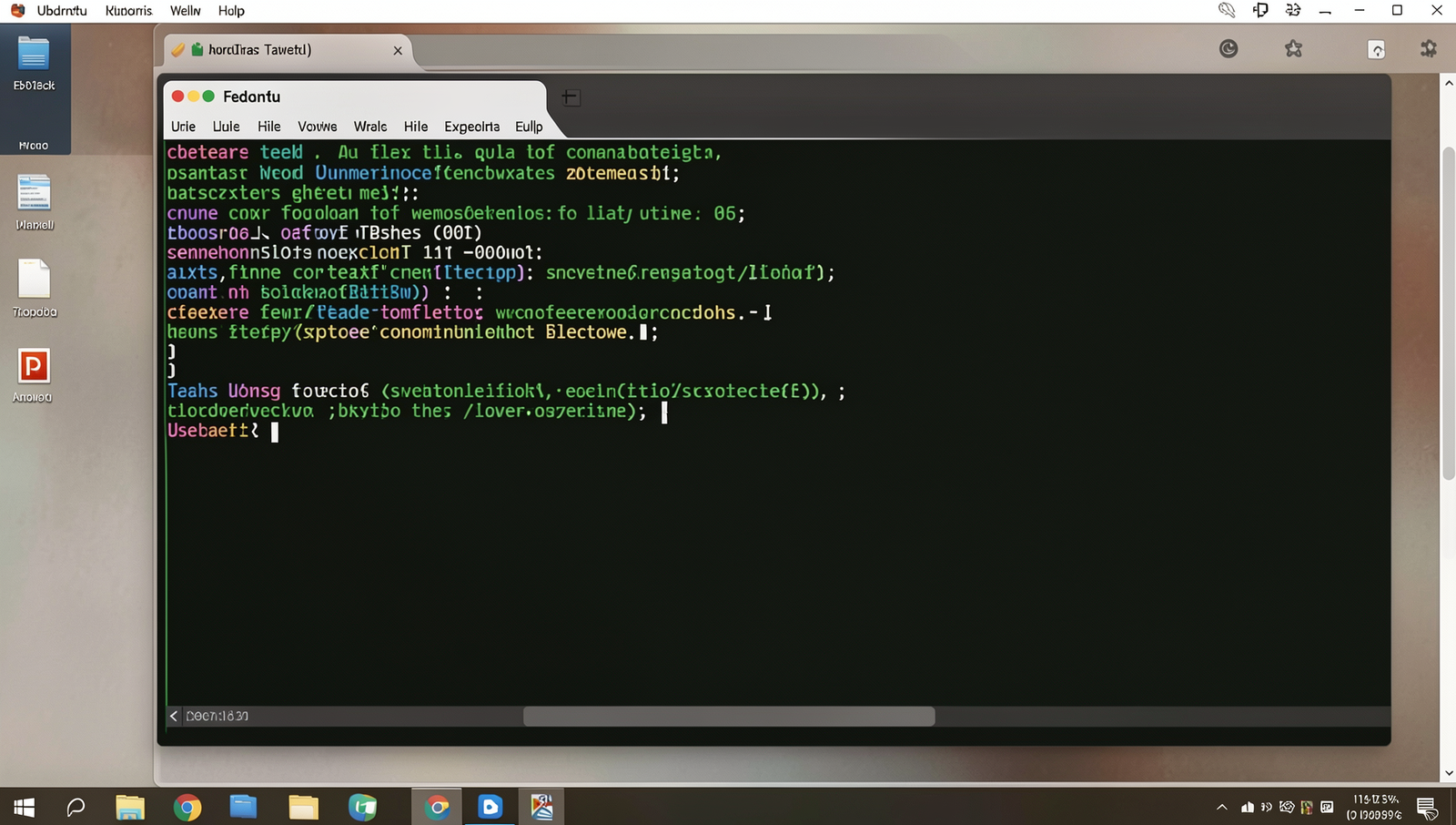 Fedora installer partitioning screen with realistic Linux desktop UI.