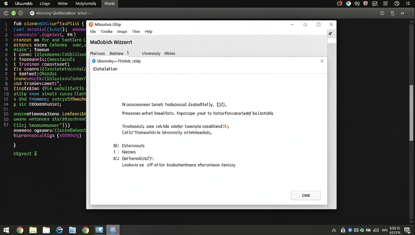 Screenshot of MongoDB installation wizard on a Linux desktop environment.