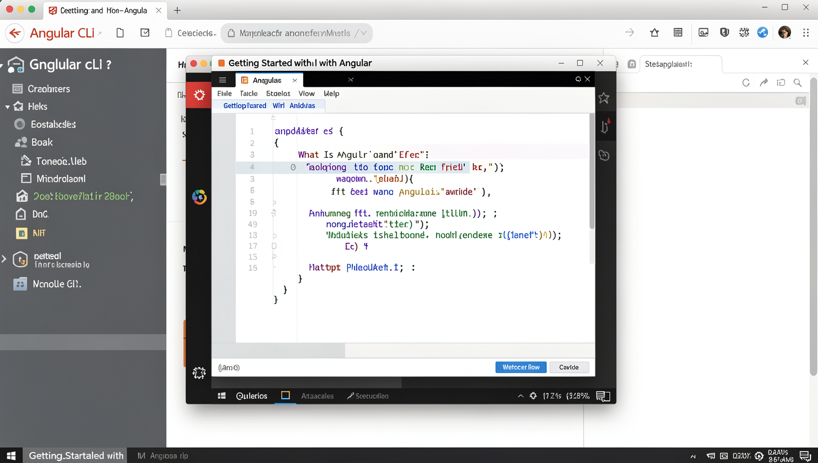 Screenshot of Angular CLI in action, showcasing its interface and features.
