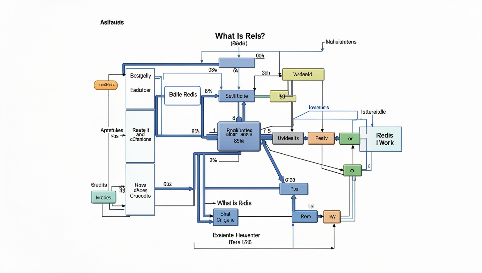 Detailed diagram illustrating the architecture of Redis in a professional style.